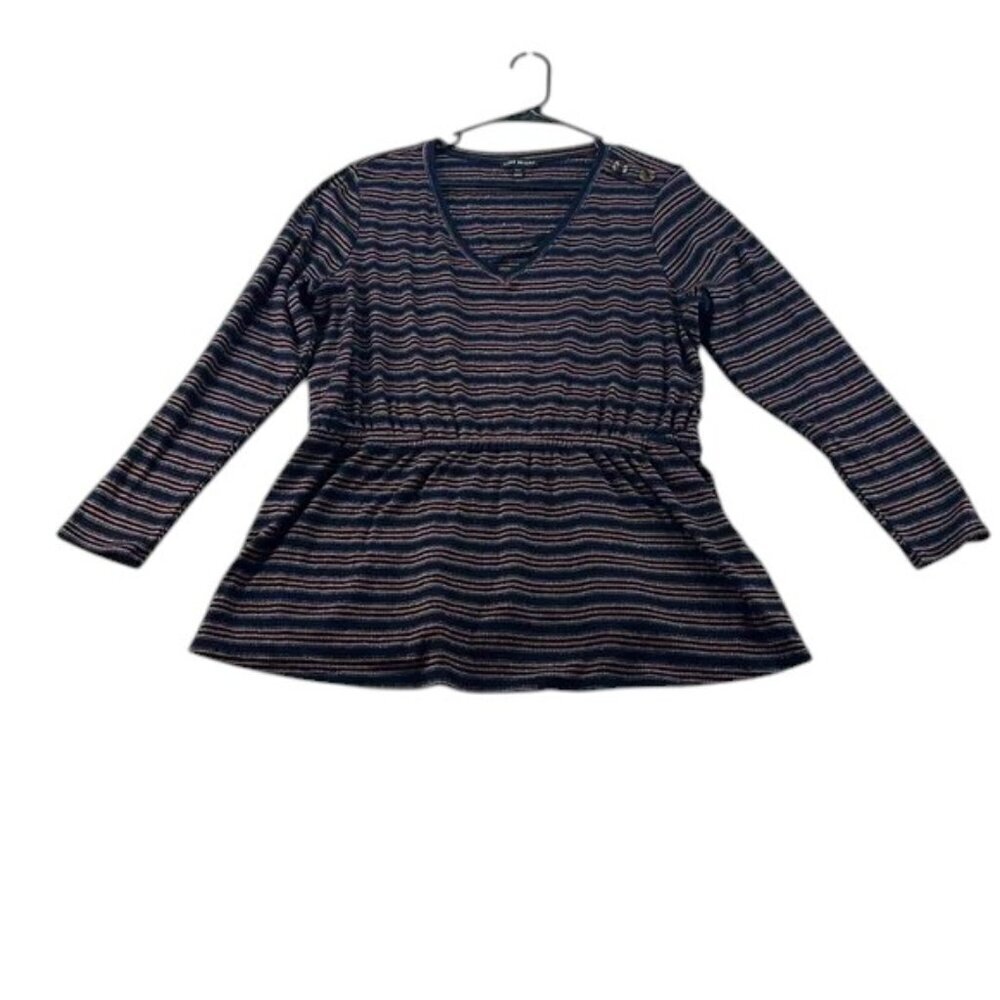 Lane Bryan Top Navy and Orange Women's Size 18/20 - Picture 3 of 7